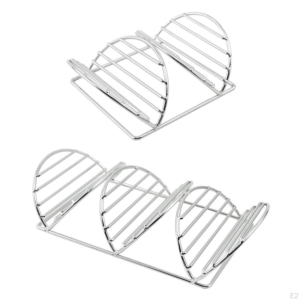 Hochwertige Taco-Halter, Edelstahlständer, Passend für Heißluftfritteusen, Backöfen, Tabletts Racks Halten