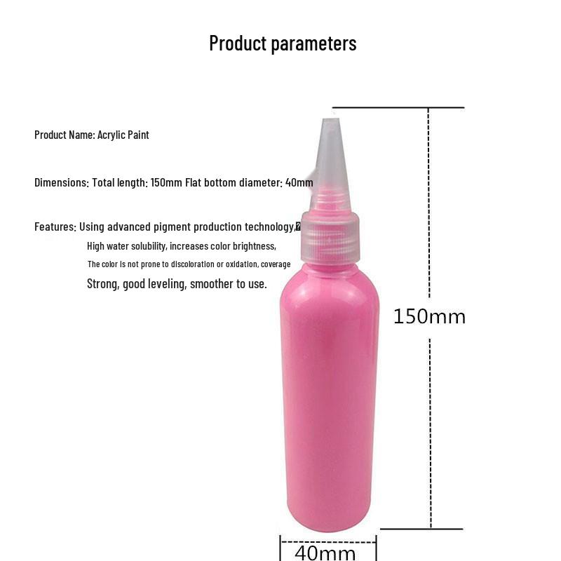 Acrylic Paint 100ML Bottle DIY Washable Children's Plaster Doll Paint