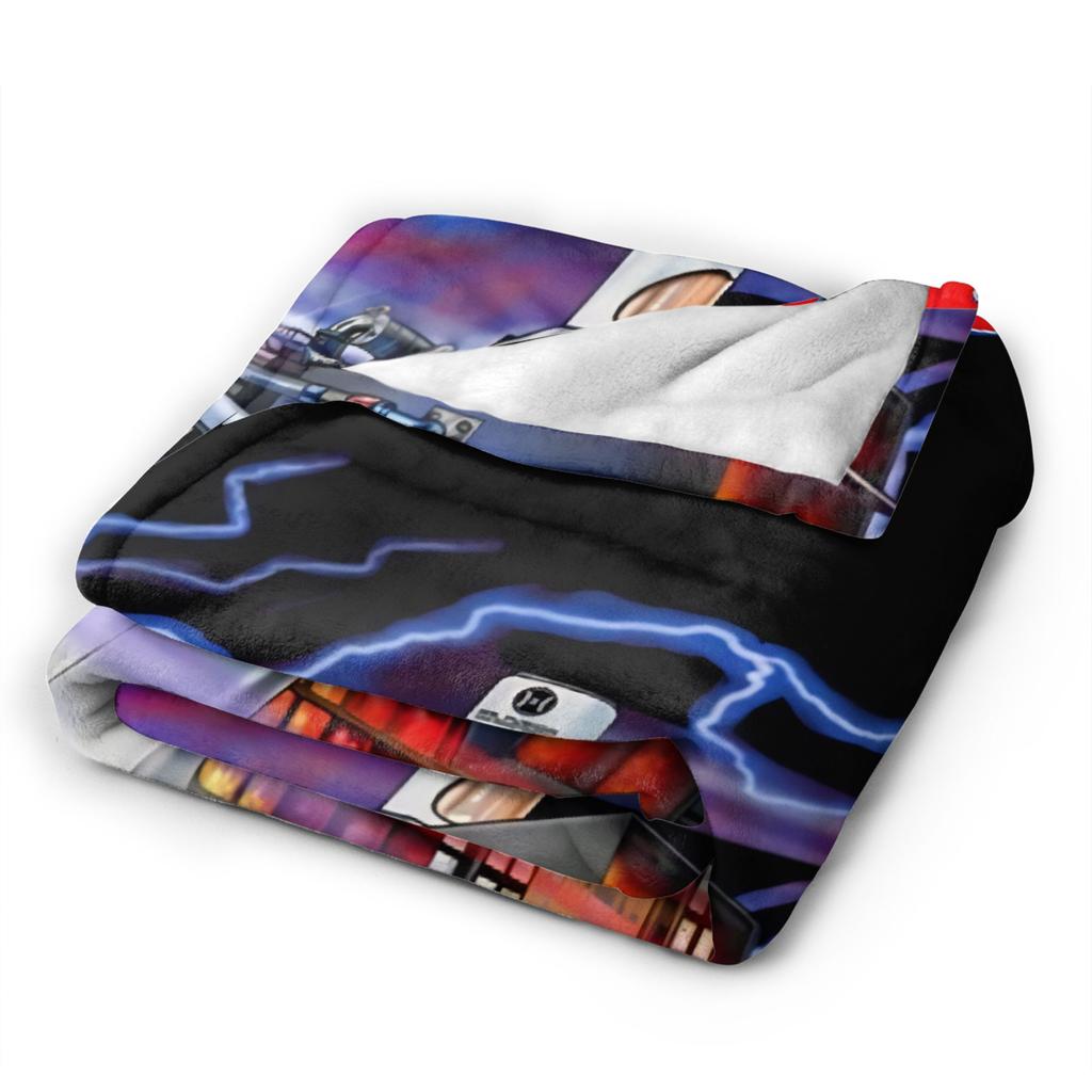 Soft Blanket Airplane Travel Back To The Future Throw Blanket  Flannel Bedspread For Bedroom Street Trend Sofa Bed Cover