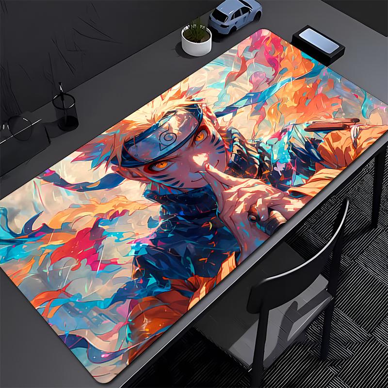 

Mouse Pad Office Naruto Uzumaki Gamer PC Computer HD Print Desk mat Keyboard Anime Gaming Accessories Edge White Mousepad Carpet 30x60x0.2cm