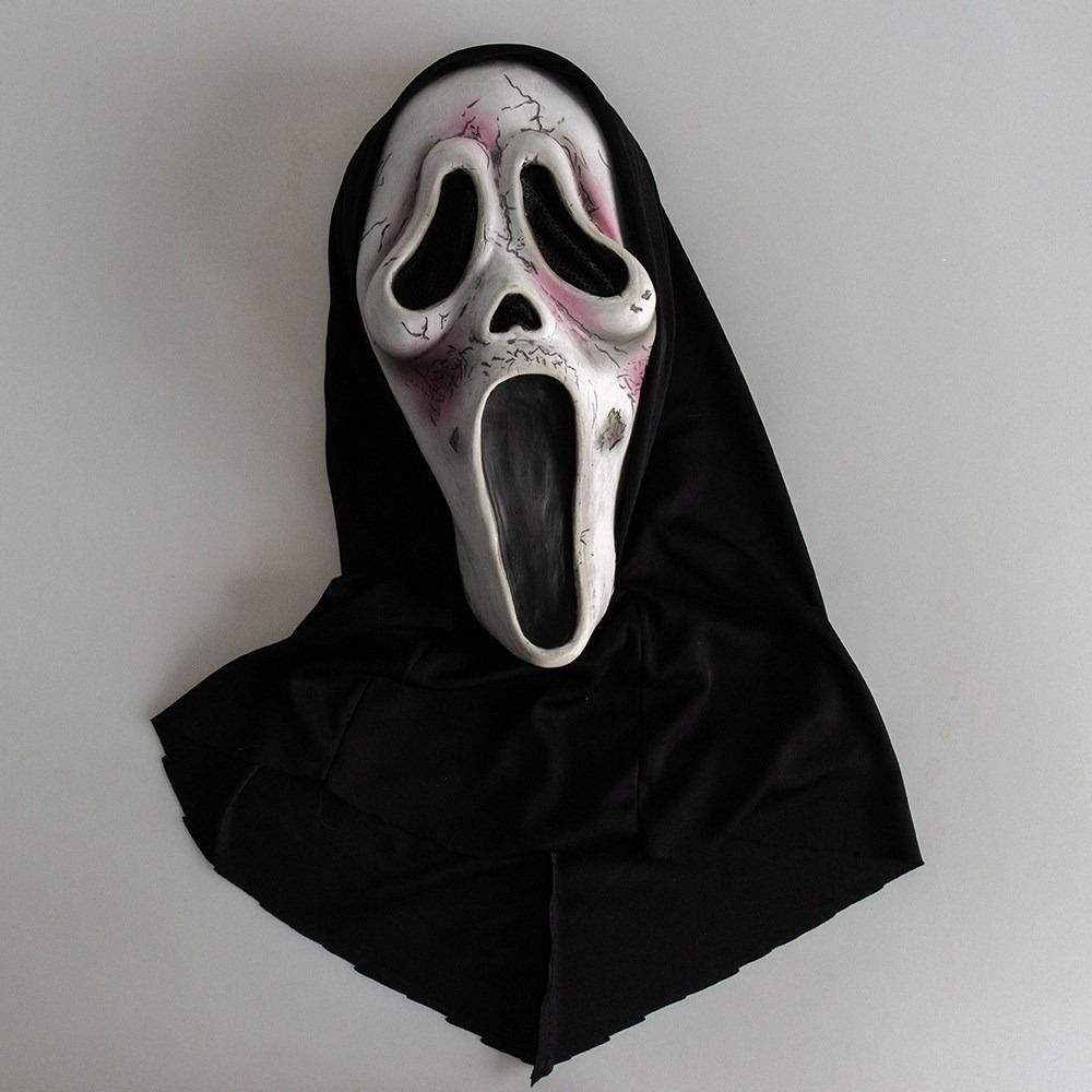 Supplies Decoration Prop Halloween Masks Blood Stain Black Head Cover Horror Masks Screaming Mask