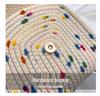 Summer Straw Woven Small Square Crossbody Bag: Fashionable Versatile Handmade Beach Accessory for Women