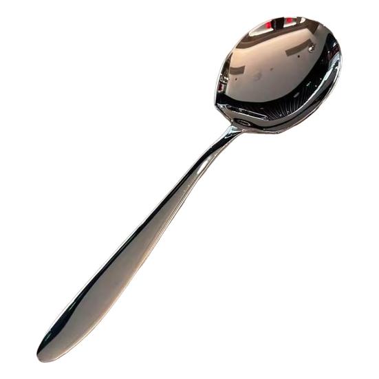 1/2Pcs Stainless Steel Spoon Ergonomic Handle Mirror Polished Design Fruit Spoon