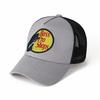 Bass embroidered mesh baseball cap, color-blocked baseball cap, men's summer breathable truck hat, high-top sun hat