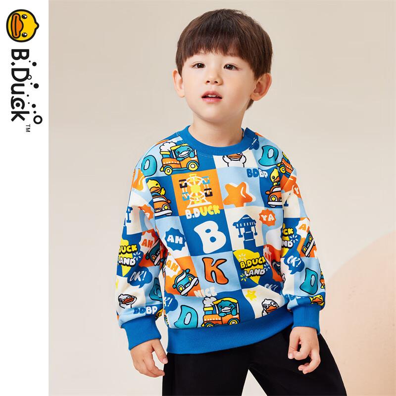 B.Duck Toddler Boys' Full-Print Cartoon Sweatshirt