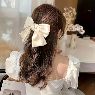 1pc Bow Headdress,Hair Clip Elegant Chic Decorative Hair Accessory for Women Girls Daily Party Holiday Outdoor Decors