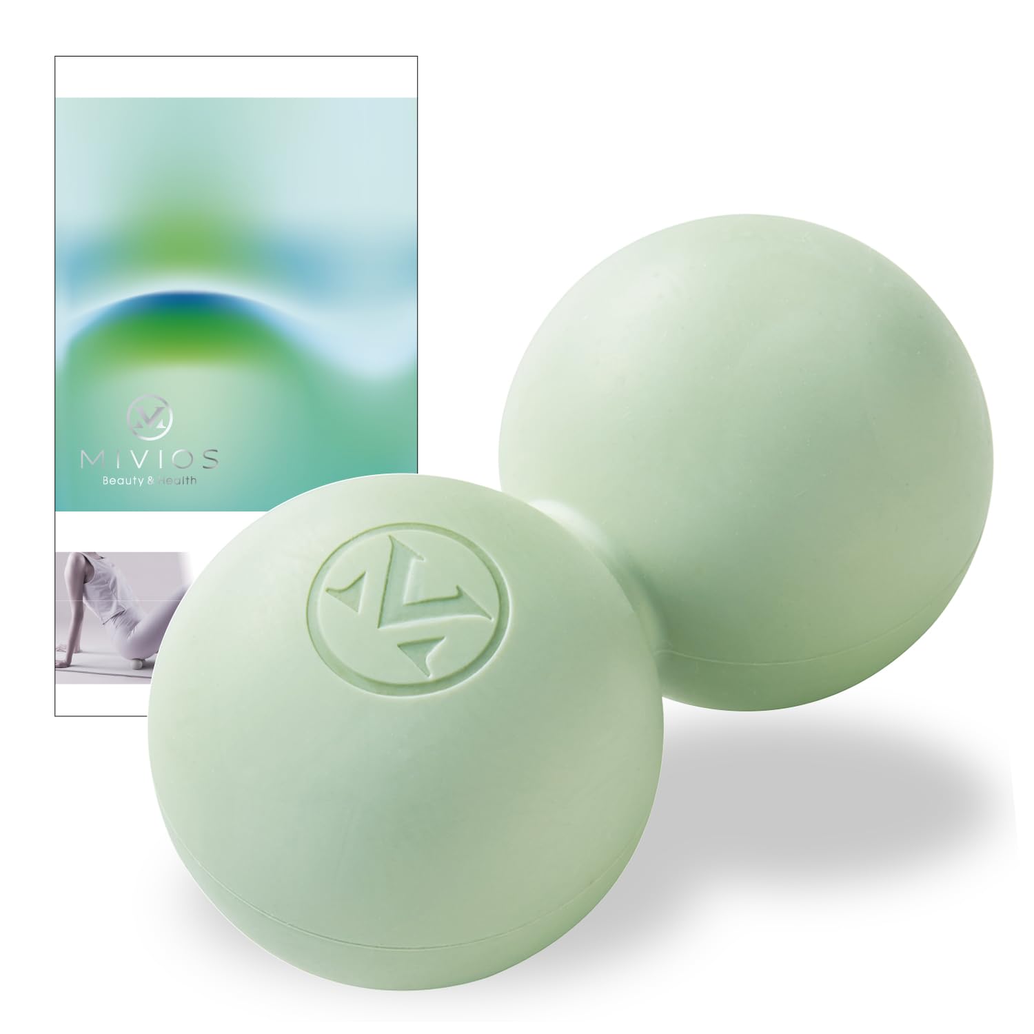 

MIVIOS Relax Ball, Hard Type, Lightweight and Compact, Relaxing and Stretching, MVS306G, Mist Green