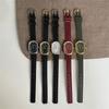 Montre Mode Rétro Style Hong Kong pour Femmes Simple et Polyvalente Échelle Romaine Montre à Quartz Bracelet