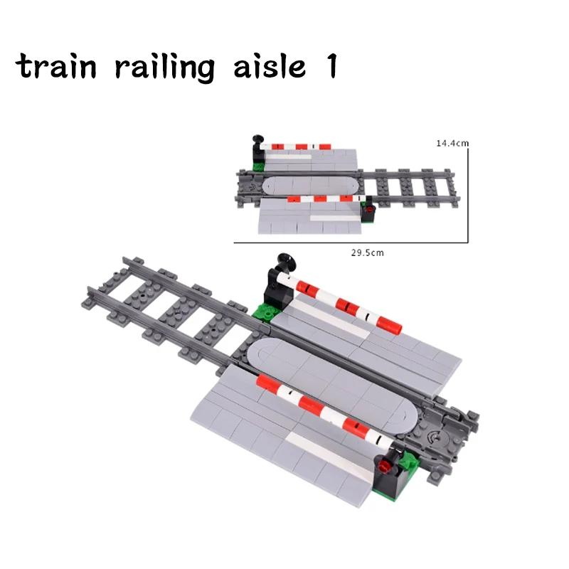 NEW City Trains Railway Tracks Flexible Switch Rails Crossing Forked Straight Curved Building Block Bricks Toy Compatible Brand