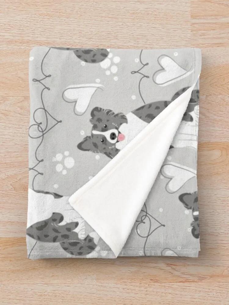 LIEBE Blue Merle Border Collie Überwurfdecke Polar-Decke Studentenwohnheim-Essentials Für Sofa Dünne Decken für Betten