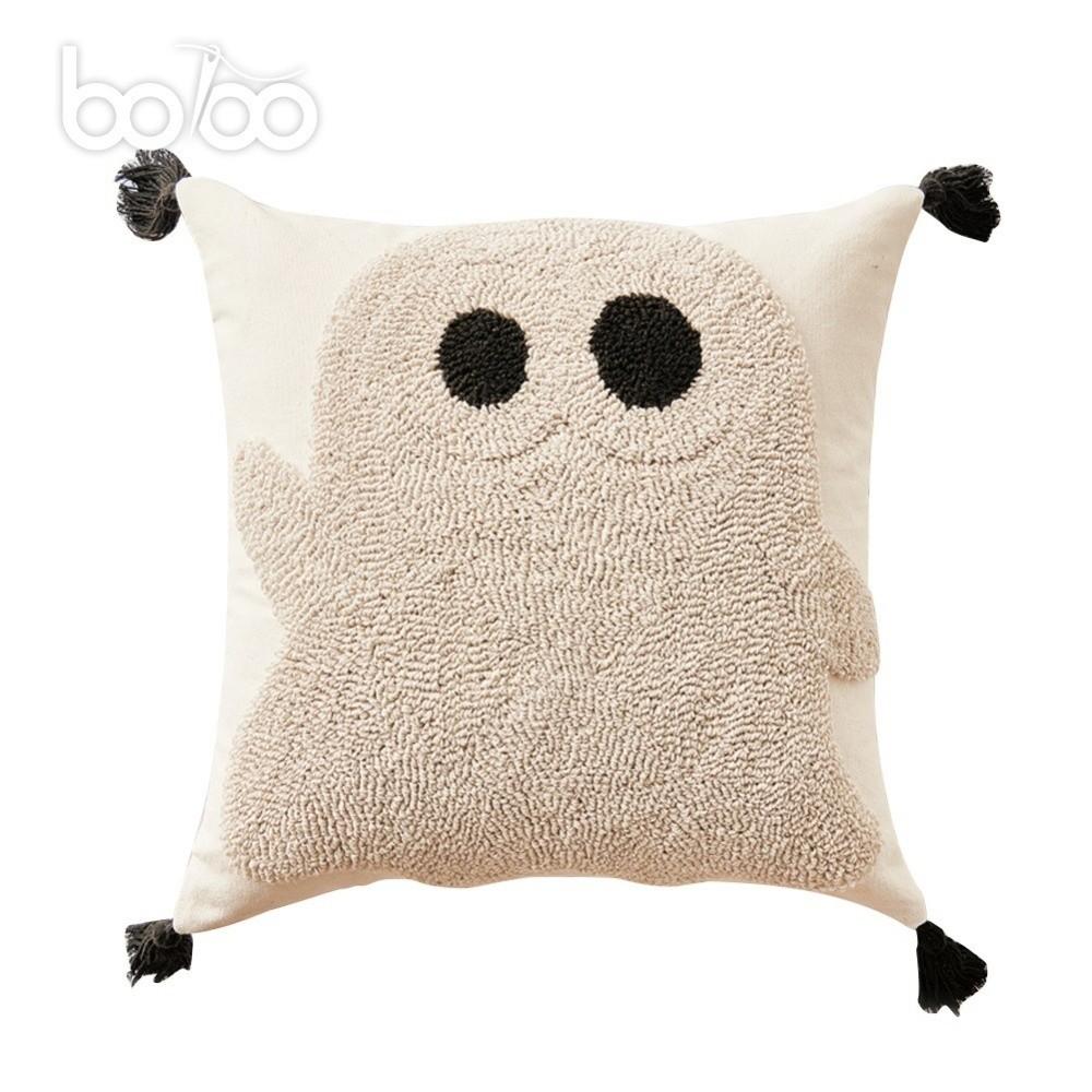 Comfortable Halloween Pillow Cover Wear Resistant Skin-friendly 3D Tufting Pillowslip Soft Texture Adorable Throw Pillowcase
