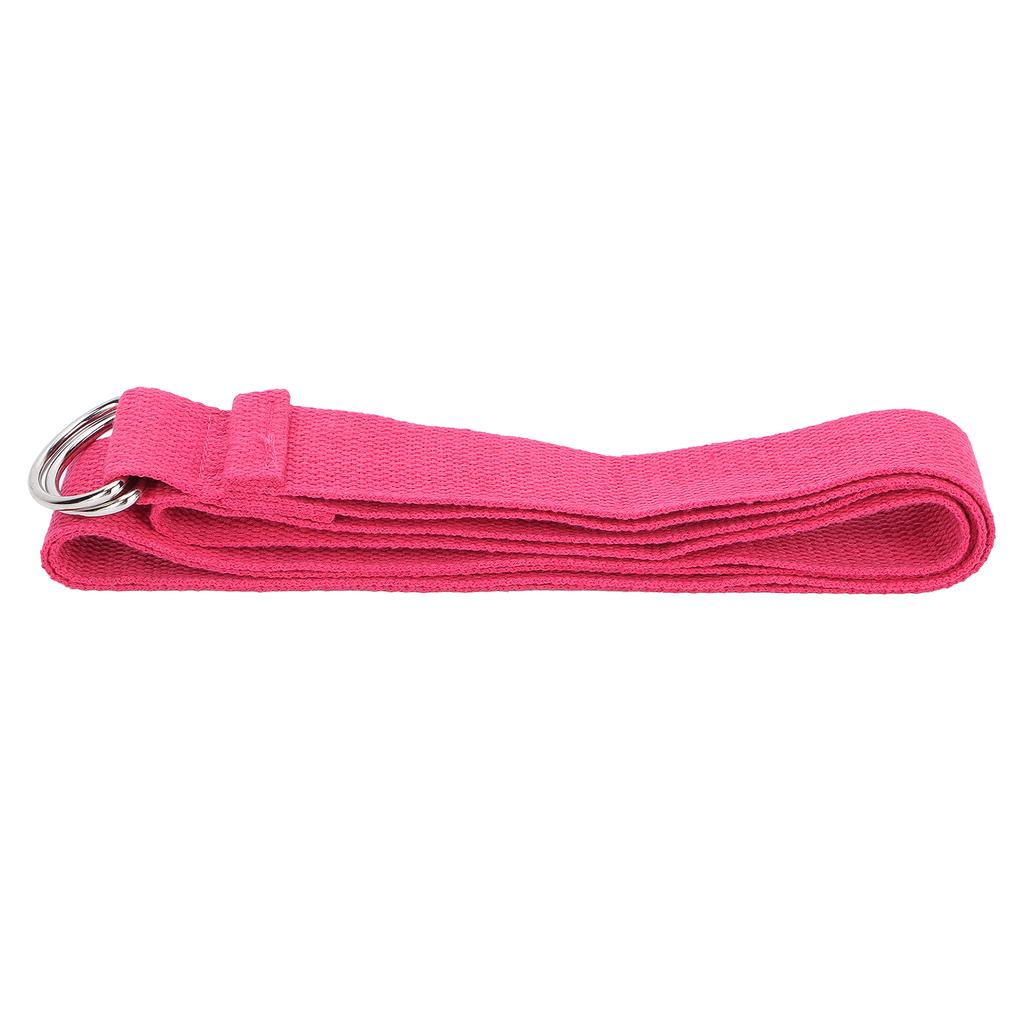 Fitness Stretching Strap NonElastic Stretch   Strap Cotton Fitness Bands with DRing Buckle(Purple )