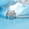 925 Sterling Silver Light Luxury Exquisite Sugar Cube Zircon Pendant Necklace Birthday Party Anniversary Gift