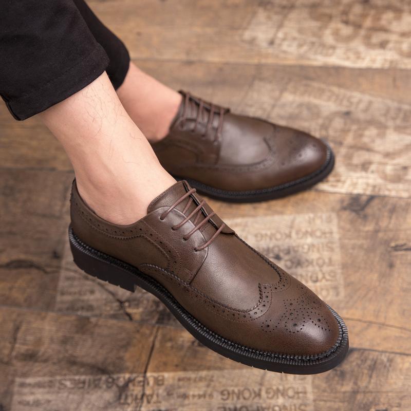 Ανδρικά Δερμάτινα Παπούτσια Business Casual Μυτερά Παπούτσια Derbies Brogue