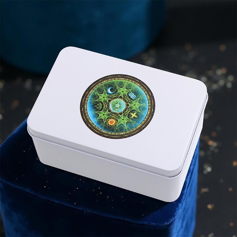 Scatola di metallo rettangolare per carte da gioco, contenitore per tarocchi, custodia per gioielli, gioco da poker, scatola vuota per carte da poker