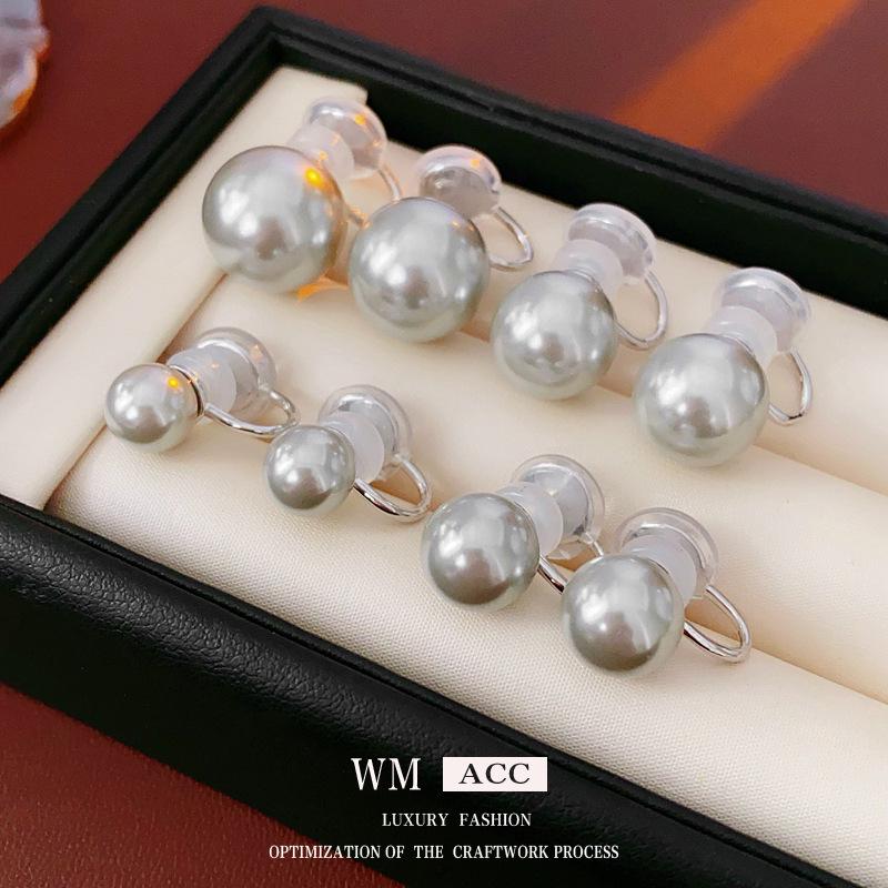 

Shijia Elegant Pearl Ear Clips: Sophisticated High-End Fashion Earrings for Women
