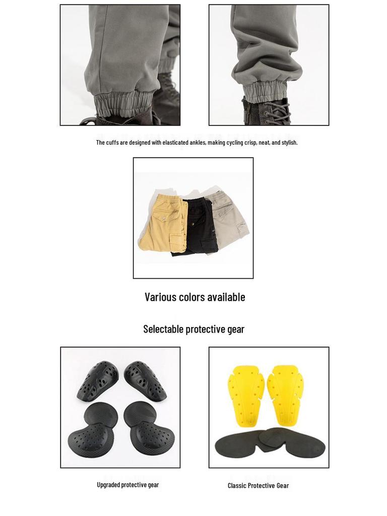 Pantaloni Cargo Moto Unisex Slim Fit pentru Condus - Patru Sezoane, Anti-Cădere, Jogging Casual pentru Turism