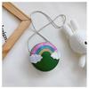 Lovely Baby Girls' Rainbow Coin Purse Fashion Children Round Crossbody Bags Cute Princess Small Handbag Accessories Shoulder Bag