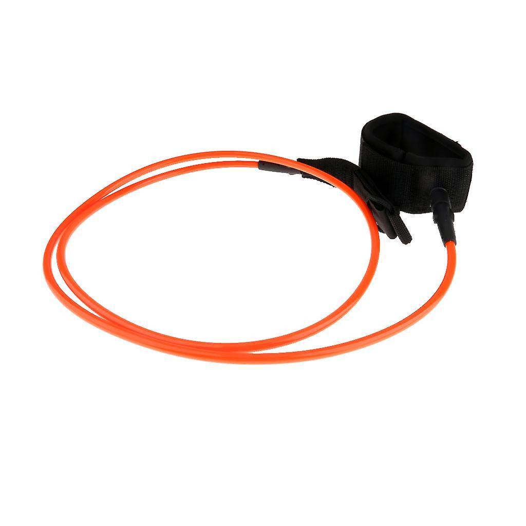5ft 7mm Straight SUP Surfboard Surfing Board Leash with Double Swivel Orange