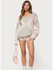 European & American 2026 Autumn/Winter Women's Academy Style Color Block V-neck Knit Sweater