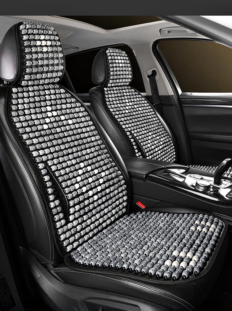 Cooling Summer Wooden Bead Car Seat Cushion with Lumbar Support