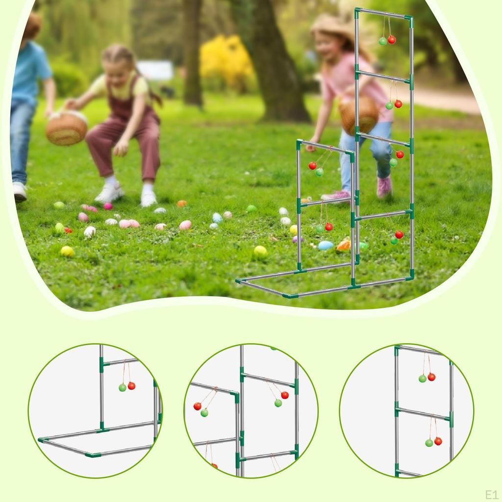 Ladder Toss Outdoor Game Set Tossing Gift Courtyard Backyard with Balls for Drinking Party