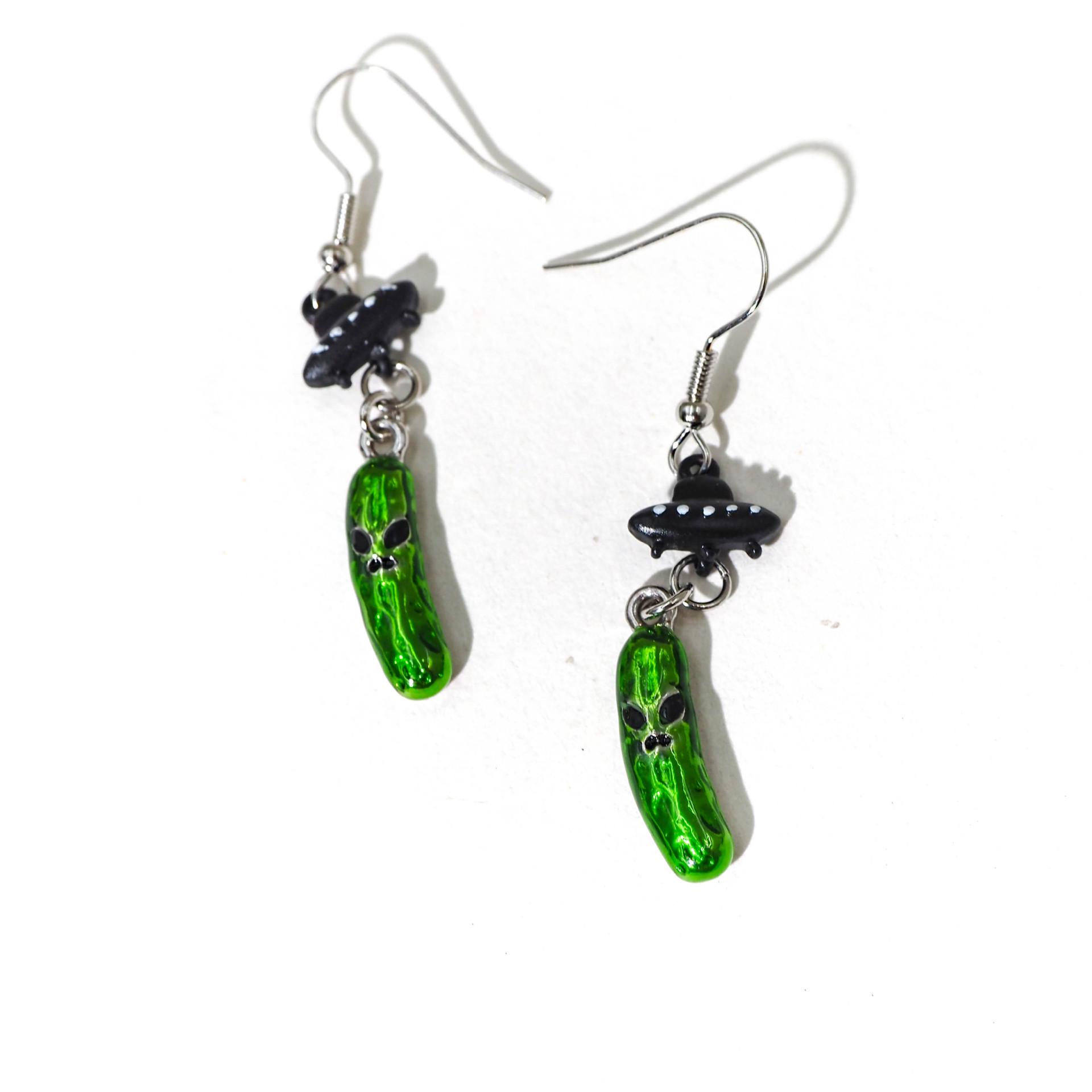 

Trendy Cucumber-Shaped Alien Earrings for Women