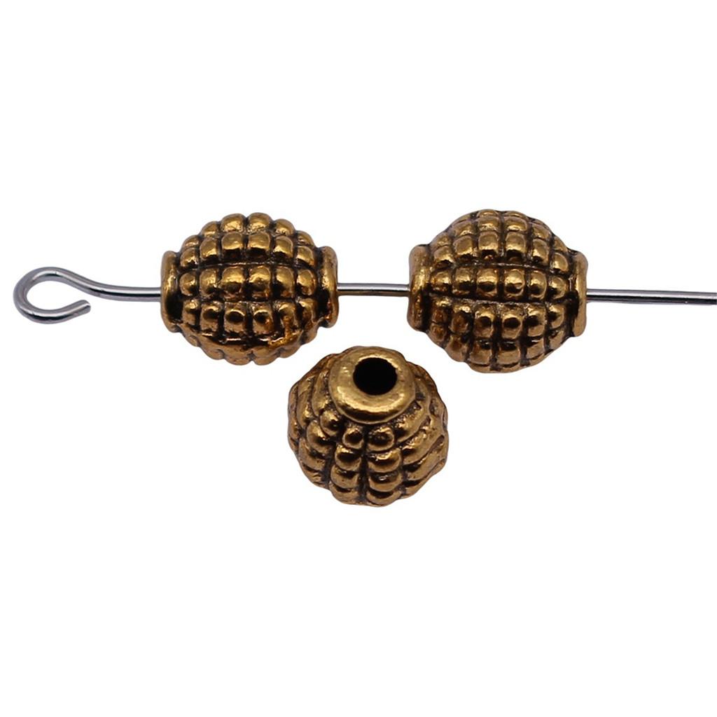 Floral Edge Spacer Beads Ornate Metal Small Hole Charms For Bohemian Beading Supplies