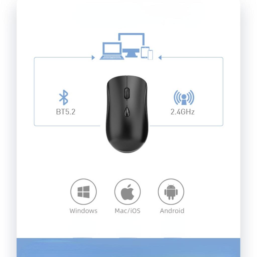 Souris sans fil Bluetooth avec souris USB Rechargeable pour ordinateur portable PC souris de jeu Gamer 2.4 GHZ