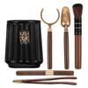 Set de ceai chinezesc IMIKEYA ceramică durabilă ustensile din lemn accesorii delicate elegante femei care iubesc ideal pregătind matcha ceai tradițional.