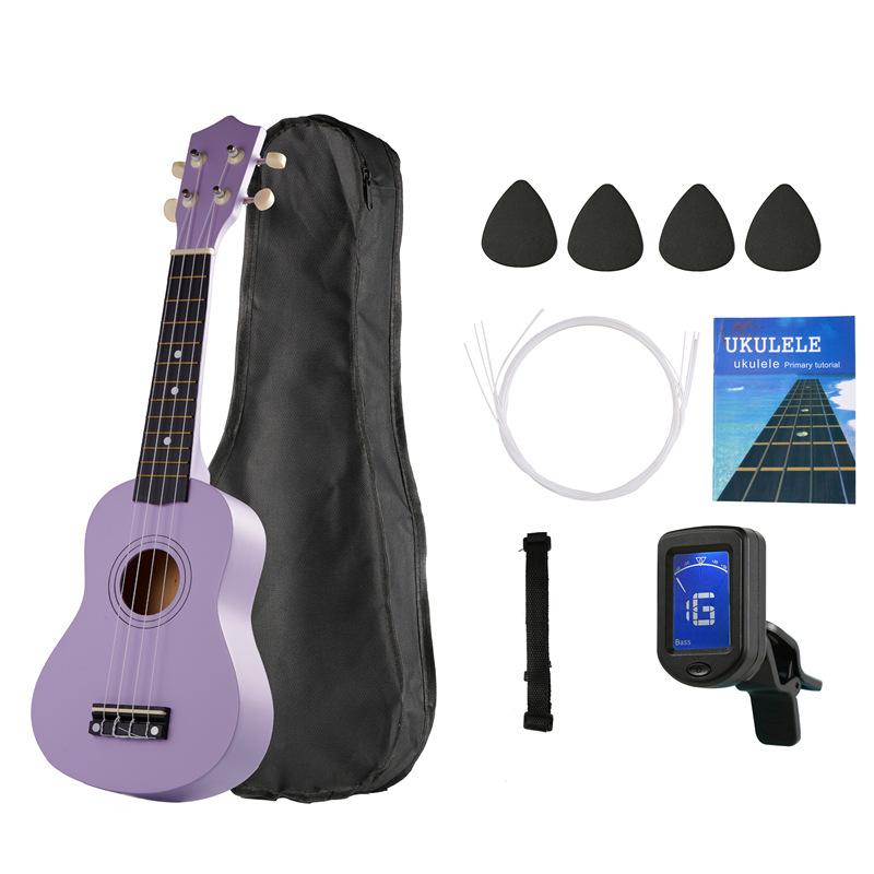 21 Inch Basswood Ukulele 4 Strings Small Acoustic Guitar Musical Instruments for Children Kids Beginners Playing Learning Toy