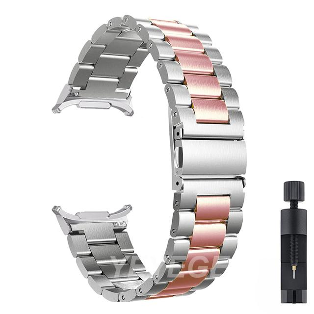 Metal Strap For Samsung Galaxy Watch Ultra LTE 47mm Band Stainless Steel Strap For Samsung Watch 7 44mm 40mm Wristband Correa