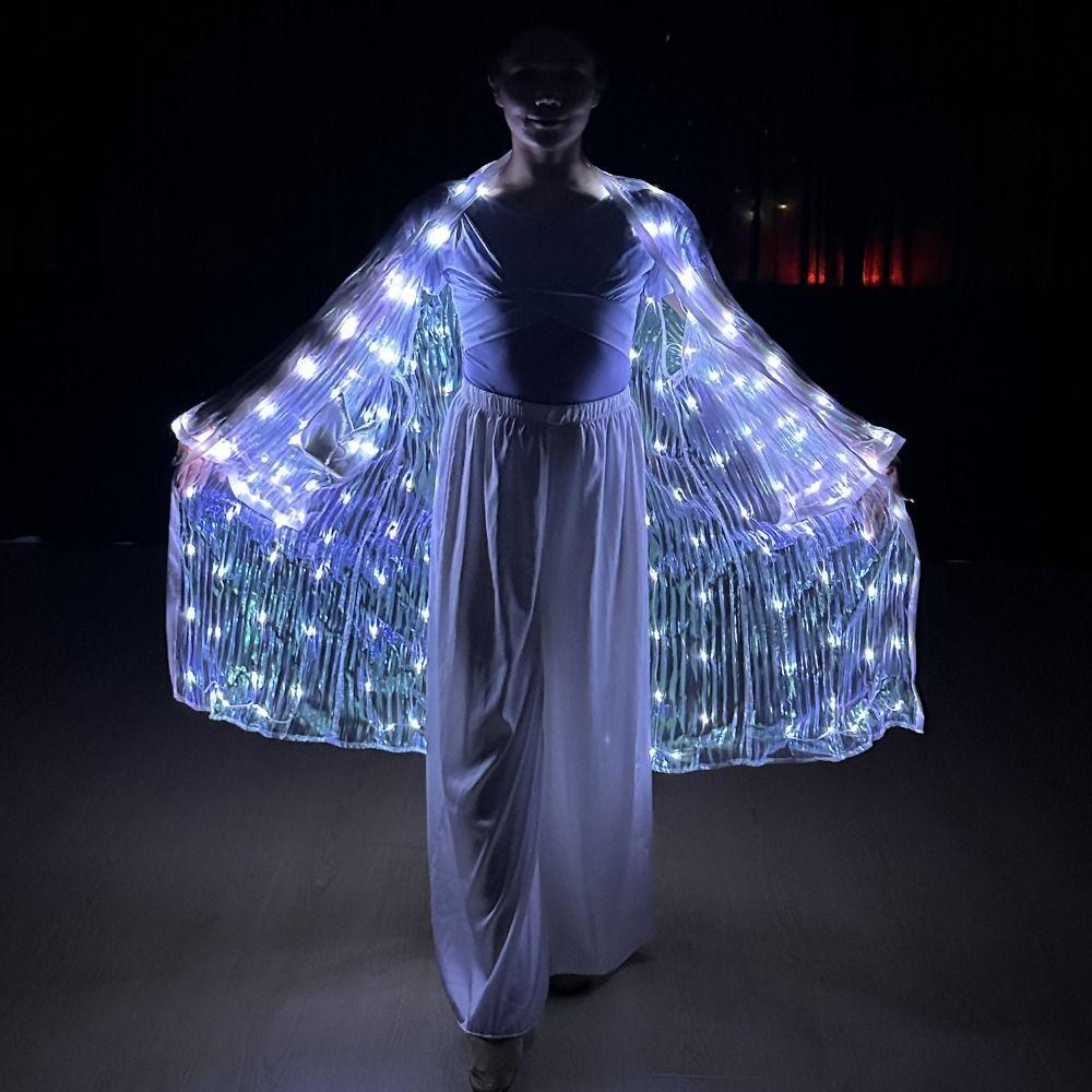 Stage Performance Light Up Cardigan Polyester Sheer Cover Up New Luminous Dance Costume
