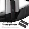 ECLD4 Car Seat Belt Leather Safety Shoulder Cover Protector Padding For Benz W211 W124 W176 W177 C180 C200 C260 C300 GLC CLE CLA