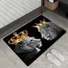 Regal Lion Crown Design Area Mat - Non-Slip, Machine Washable,, Durable, And Comfortable - Suitable for Living Room, Bedroom,And Dining Room