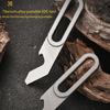 Everyday Carry Gear Miniature Survival Tool For Outdoors Adventure Featuring 5 In 1 Bottle Opener Pry Bar And Keyring