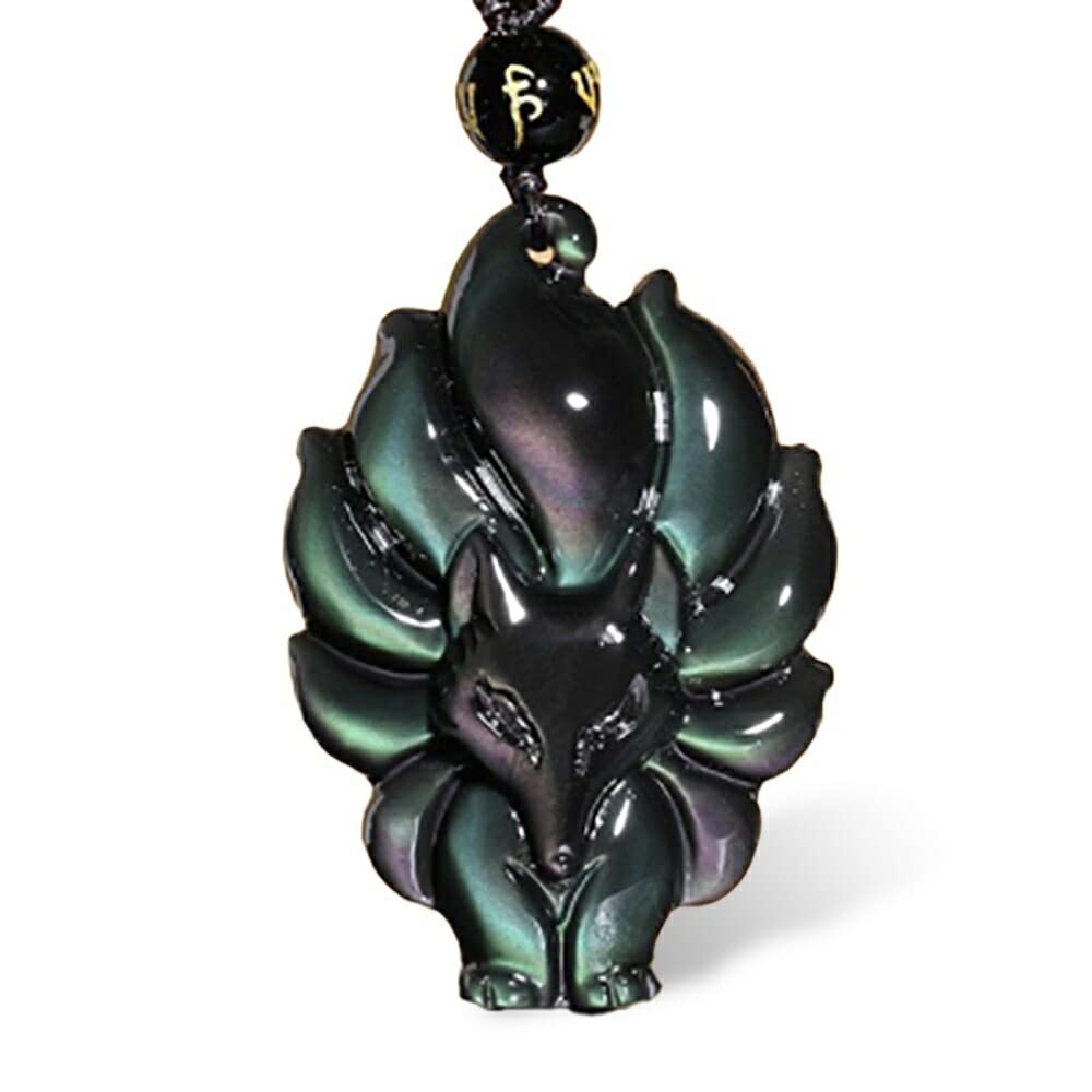 

AiO JAPAN Лисиця Намисто 2 Захист від Молитви Хороший Маленький Подарунок Дев ятихвоста - Вер. - Кольє, Шнурок, Аксесуар, Амулет, Зло, Намистини, Стильний, Удача, чорний