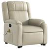 Vidaxl Reclining and Tilting Armchair with Massage, Electric, Cream
