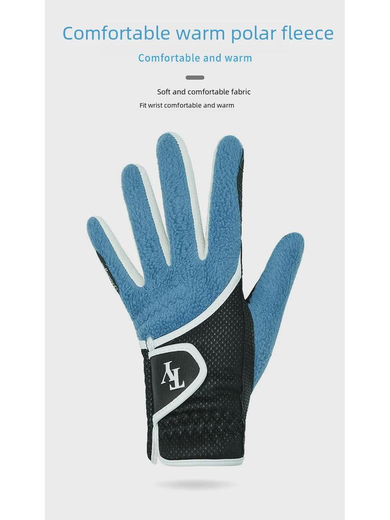 Women's Autumn/Winter Non-Slip Touch Screen Golf Gloves - Warm, Wear-Resistant, Plus Velvet (1 Pair)