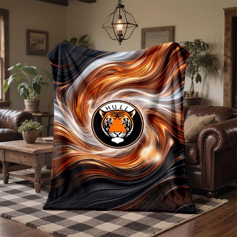 Hull City Football Print Flannel Blanket Soft Warm Sofa Bed Throw Blanket For Home Office Bedroom