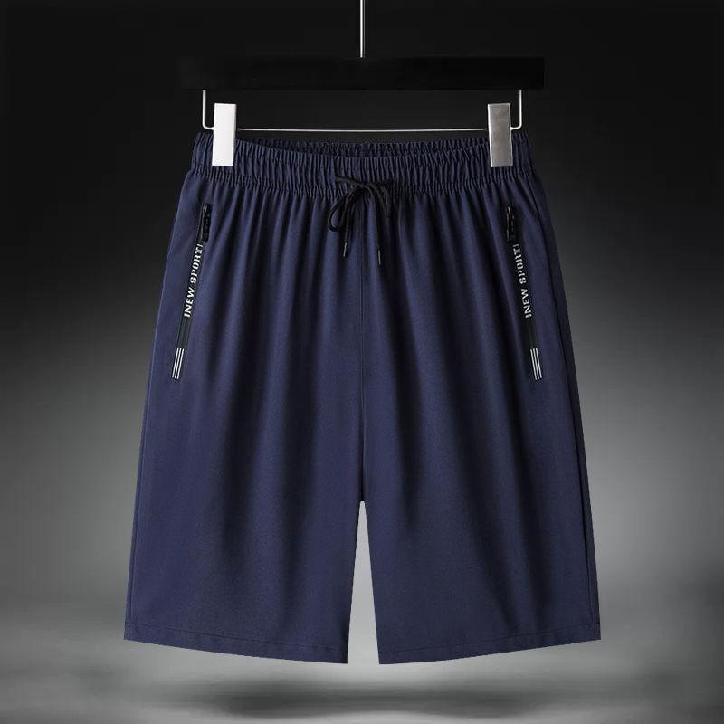 

Летние тонкие мужские пижамные брюки с пятью точками. Пляжные брюки. Свободные шорты больших размеров. Прямые брюки. 5XL