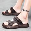 Summer New Men's Shoes Hollow Breathable Sandals Soft soled Lightweight Casual Shoes Middle aged Dad Shoes Beach Shoes