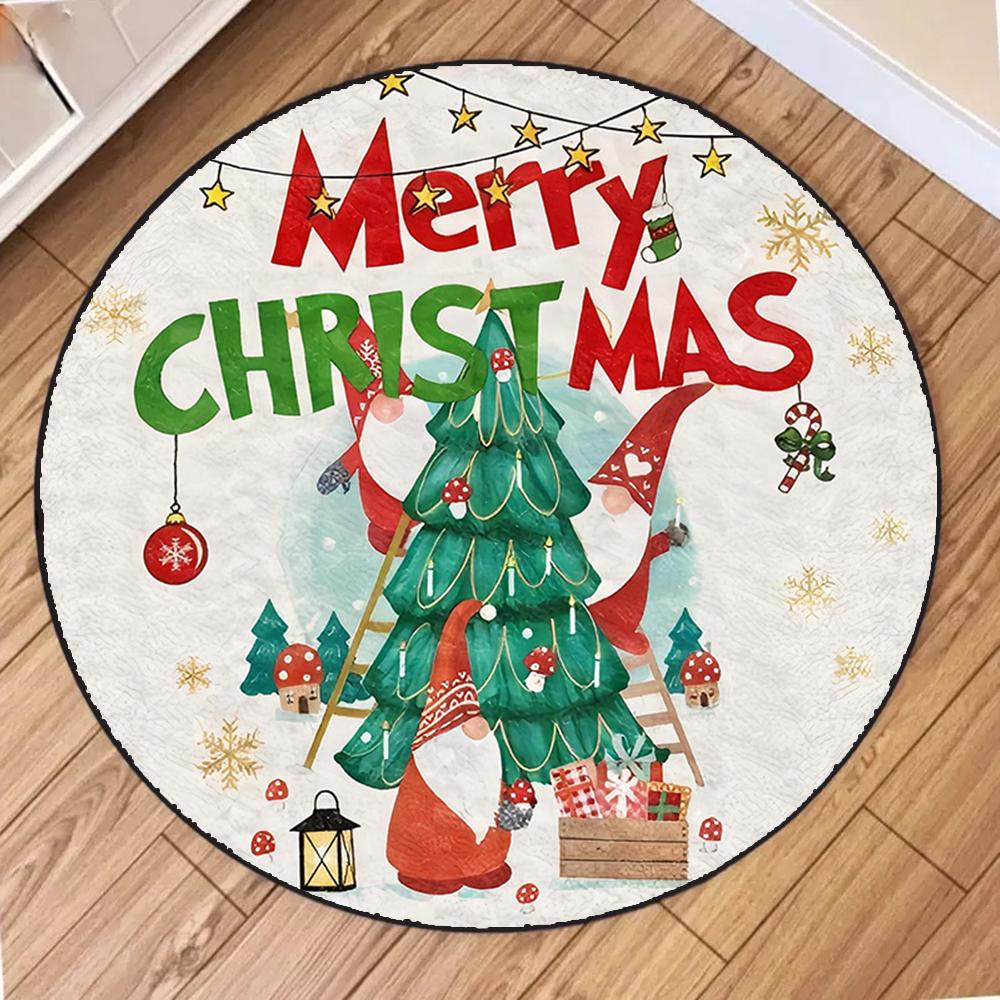 

Cartoon Halloween Round Witch Area Rug,Round Carpets Rug for Living Room Children s Room,Kids Play Non-slip Floor Mats Gift 80cm