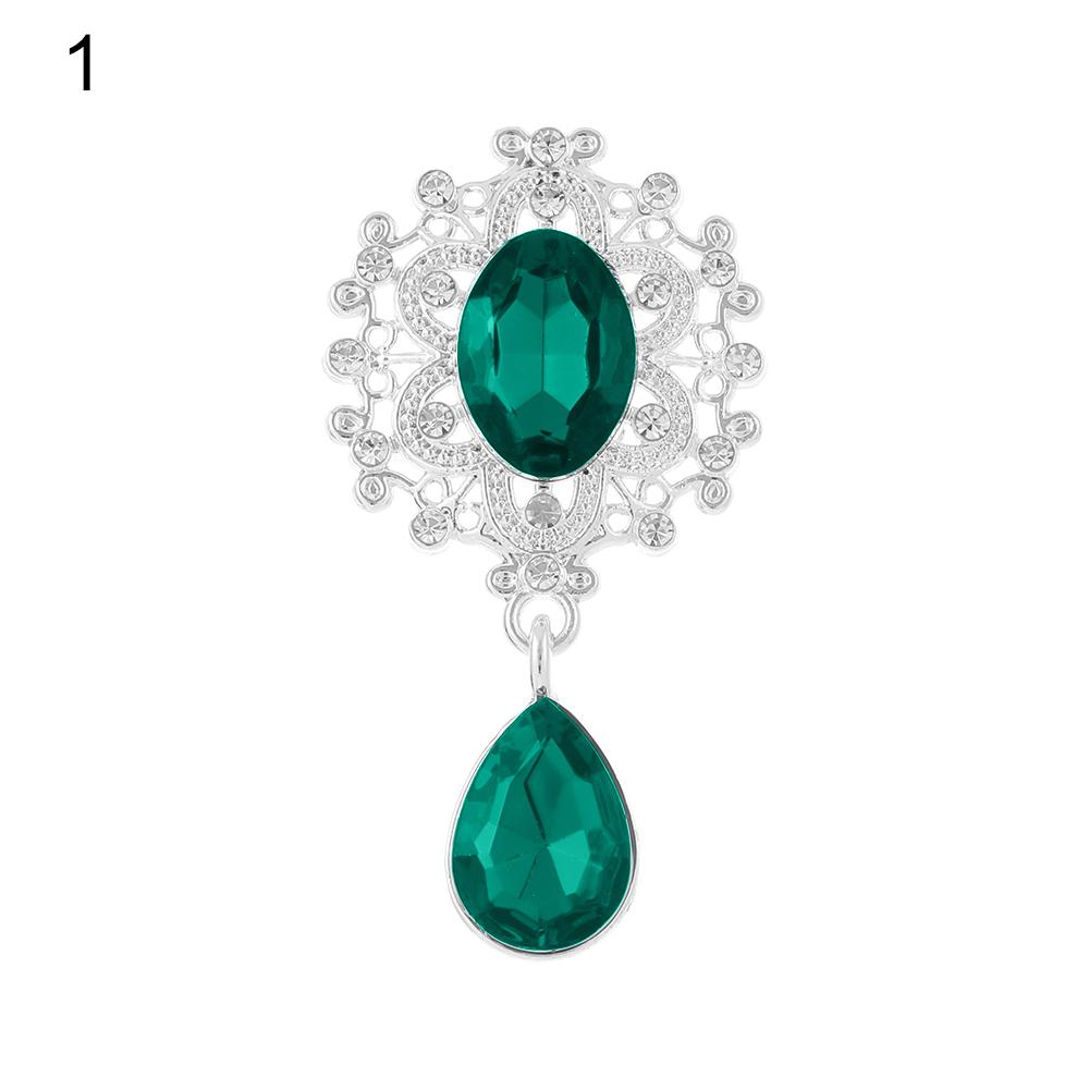 Droplets Sparkling Crystal Garment Decorative Scrapbooking Alloy Rhinestone Pendant Sewing Button