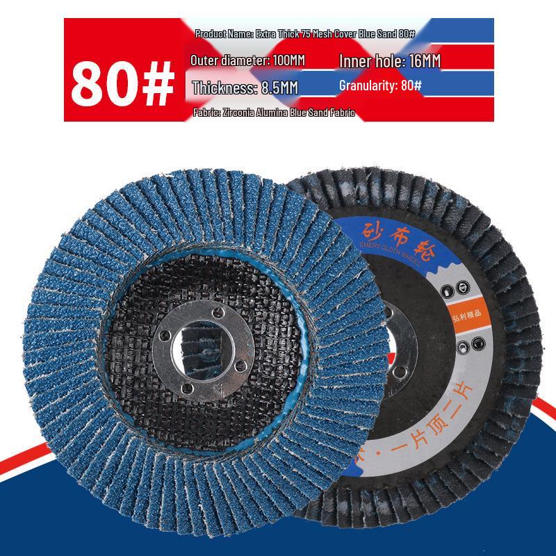 Durable 100 Type Flap Disc for Metal Polishing, Thickened Sanding Disc for Stainless Steel