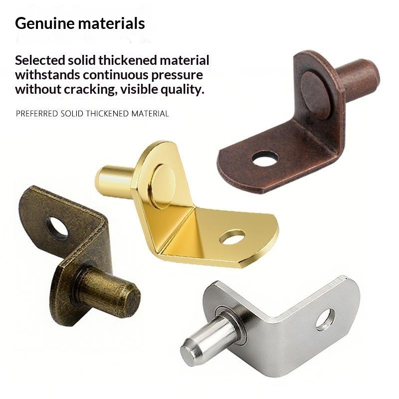 50Pcs Cold Rolled Steel Shelf Support Pegs Electroplated Finish Various Sizes For Home Cabinet Wardrobe Bookshelf