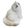 Trendmaster Petting Cat Kitten Ragdoll (Long-haired, white with brown face) [Petting Toy that meows when petted] Realistic Communication Robot