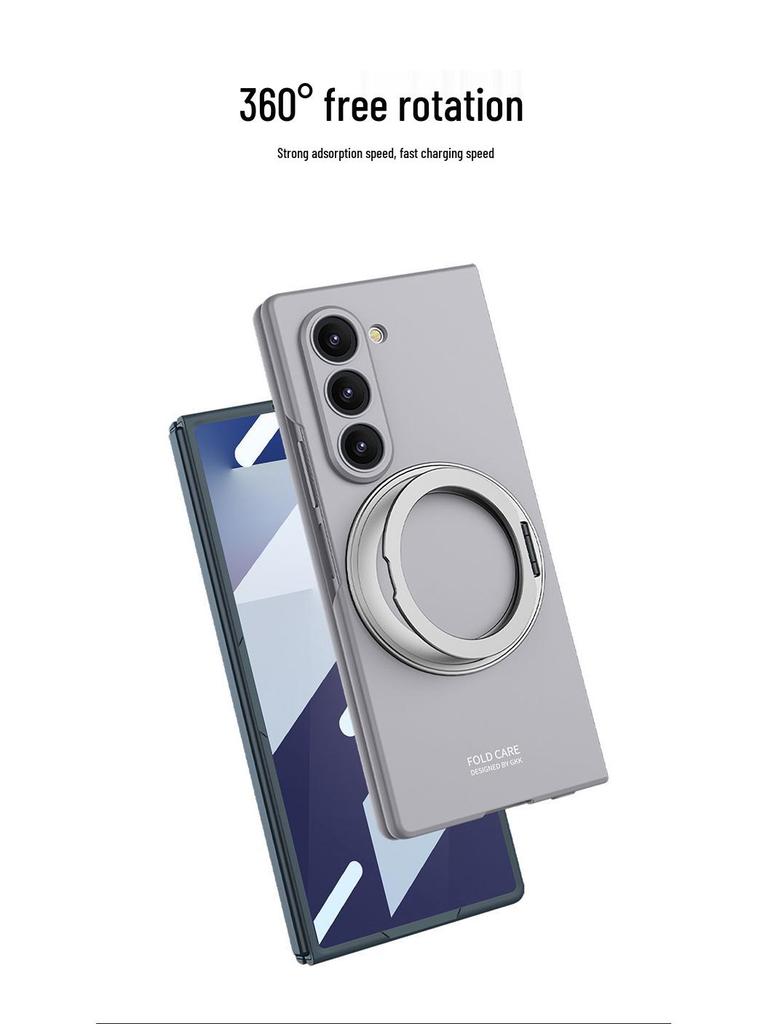 Samsung Z Fold7 Ultra-Thin Rotating Stand Case with Wireless Charging