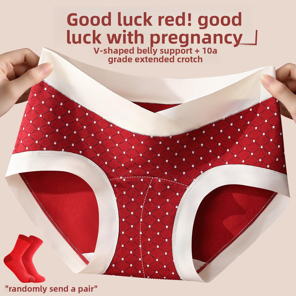 Lady Spring and Autumn 10A Anti Bacterial New Year's Celebration Wedding Year Briefs