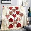 1PC Heart Graphic Print Flannel Blanket Lightweight and portable for Lunch Break Warmth and Comfort Birthday Gifts Ideal Gift